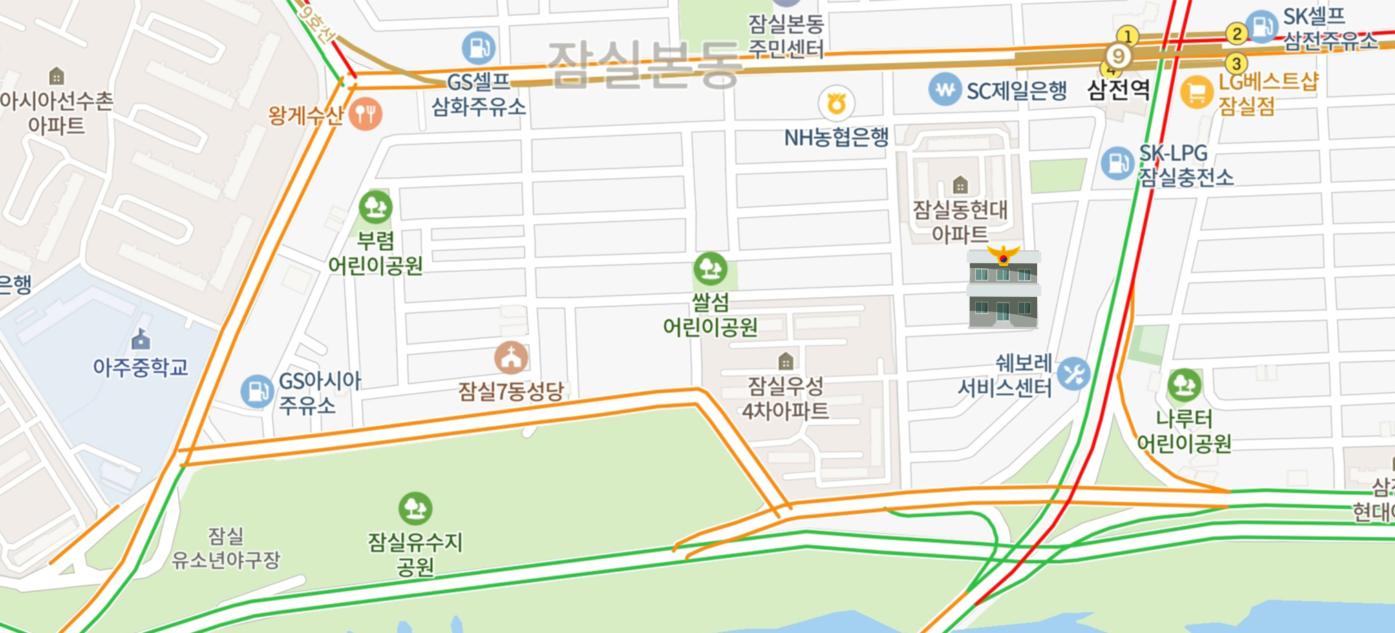 오시는길 약도
