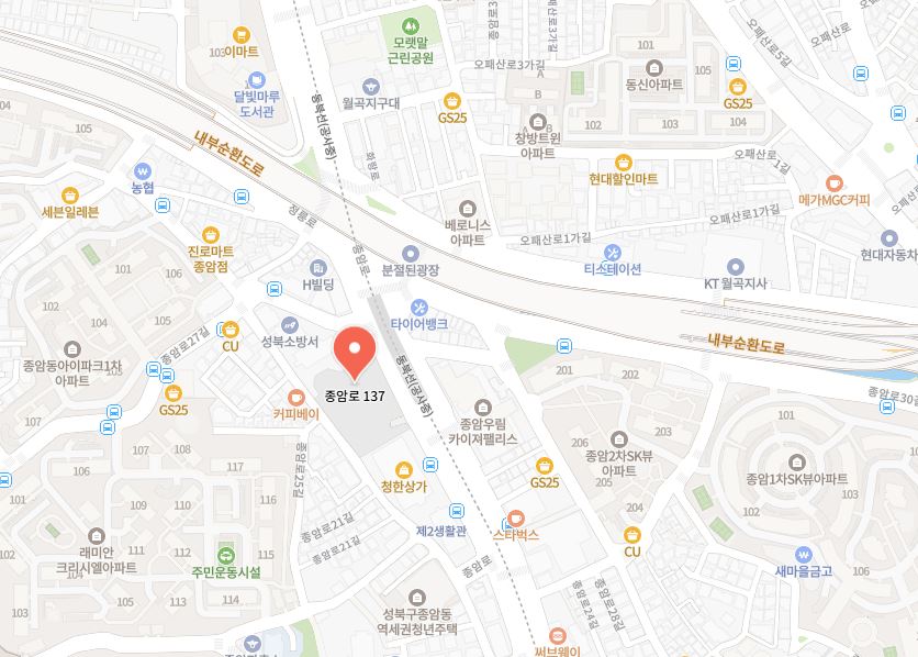 오시는길 약도