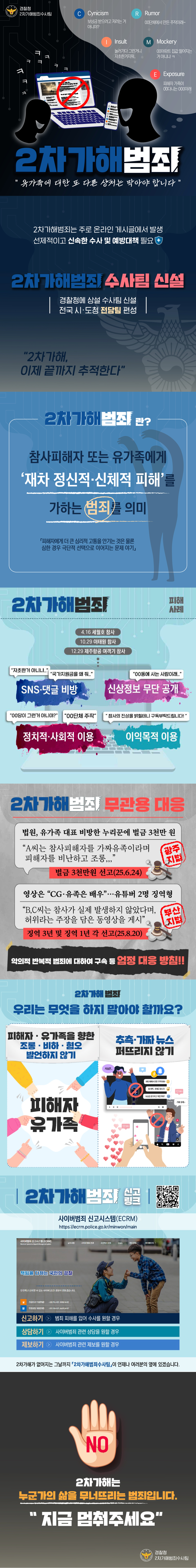 2차 가해범죄수사팀 카드뉴스 홍보
