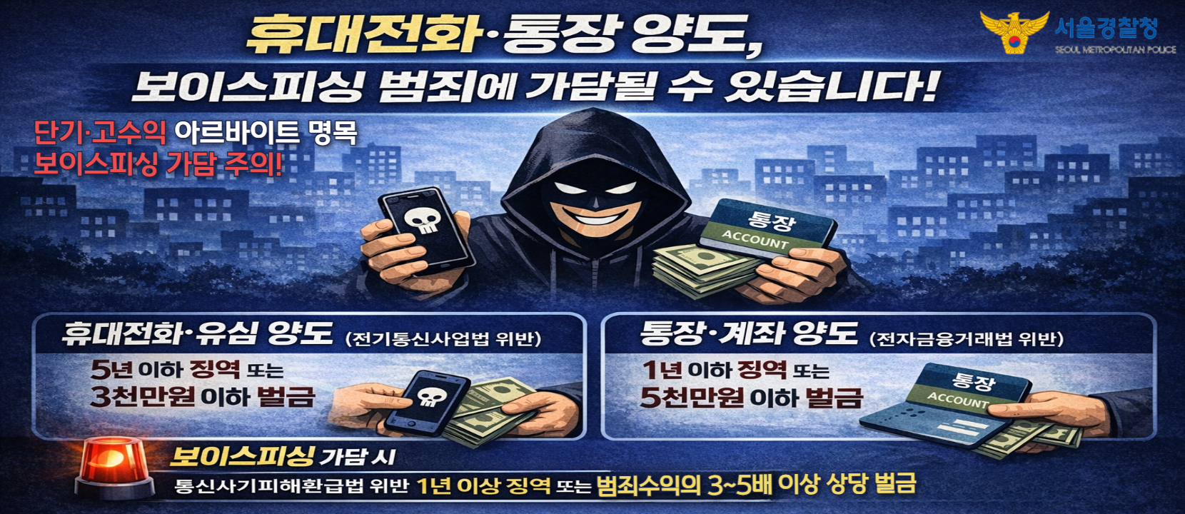보이스피싱 가담주의 안내